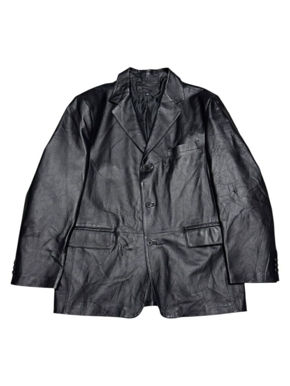 CROFT & BARROW LEATHER Jacket Designer Business Casual Coat Mens XL